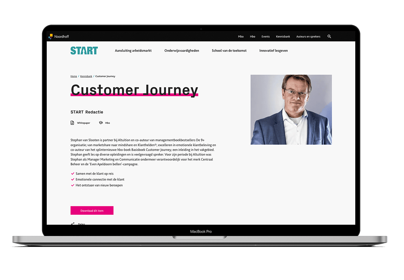 Laptop Mock-up Noordhoff customer journey