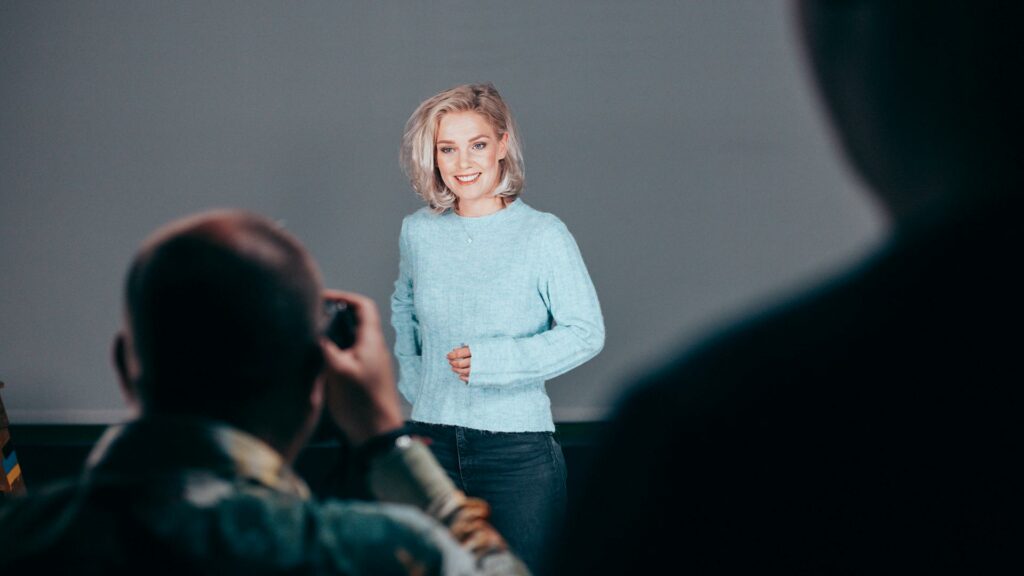 Fotoshoot van mevrouw van Yarden